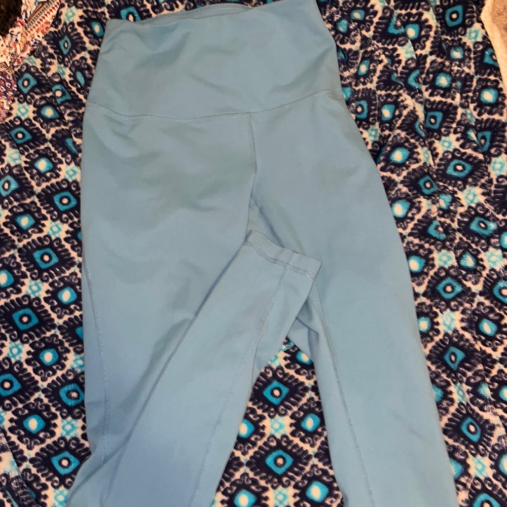 Thick blue leggings